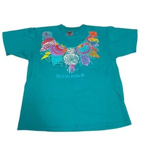 Vintage Miami Beach USA Made Single Stitch Short Sleeve Tee Shirt